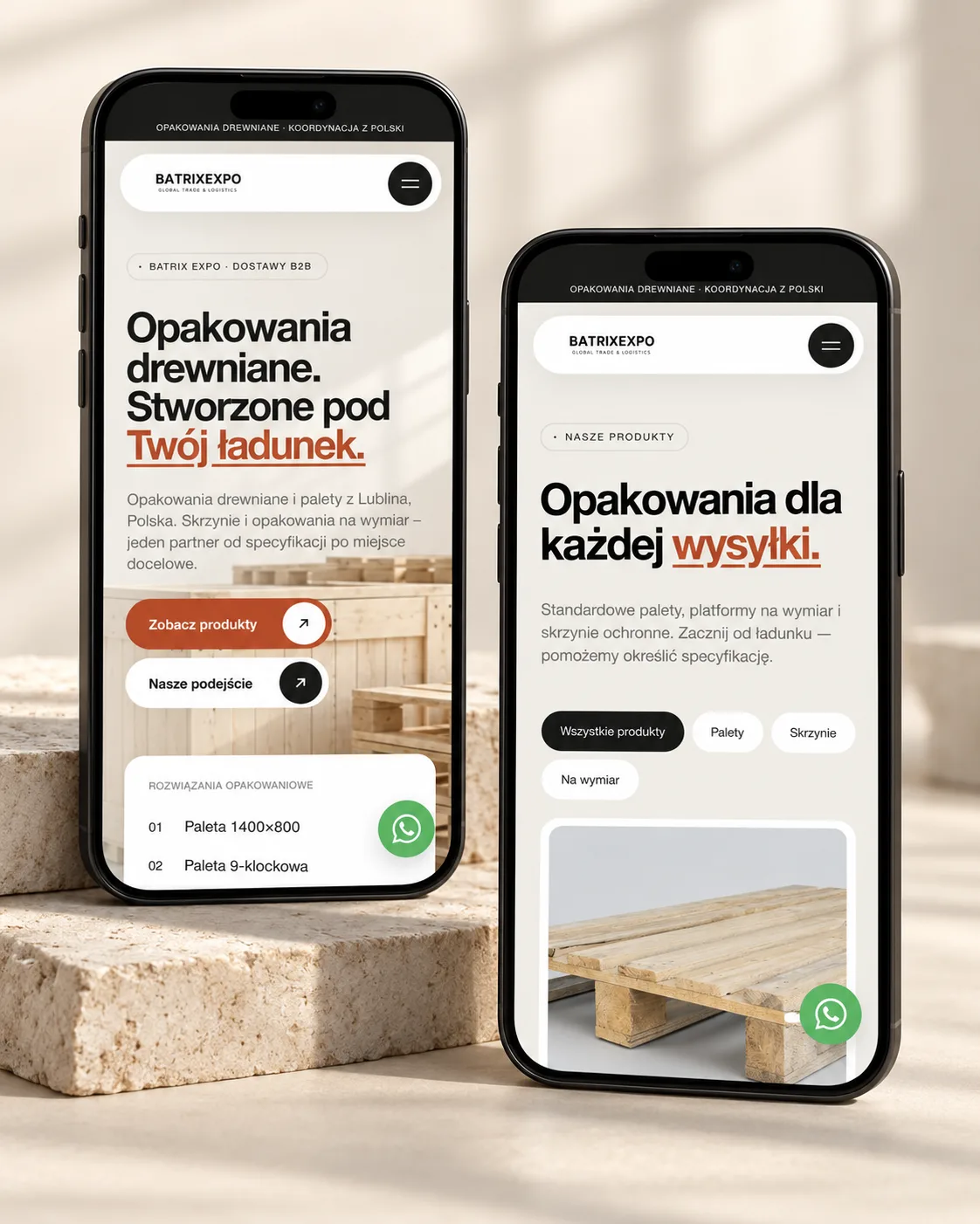 Batrix Expo — B2B-сайт дерев’яного пакування — деталь 2