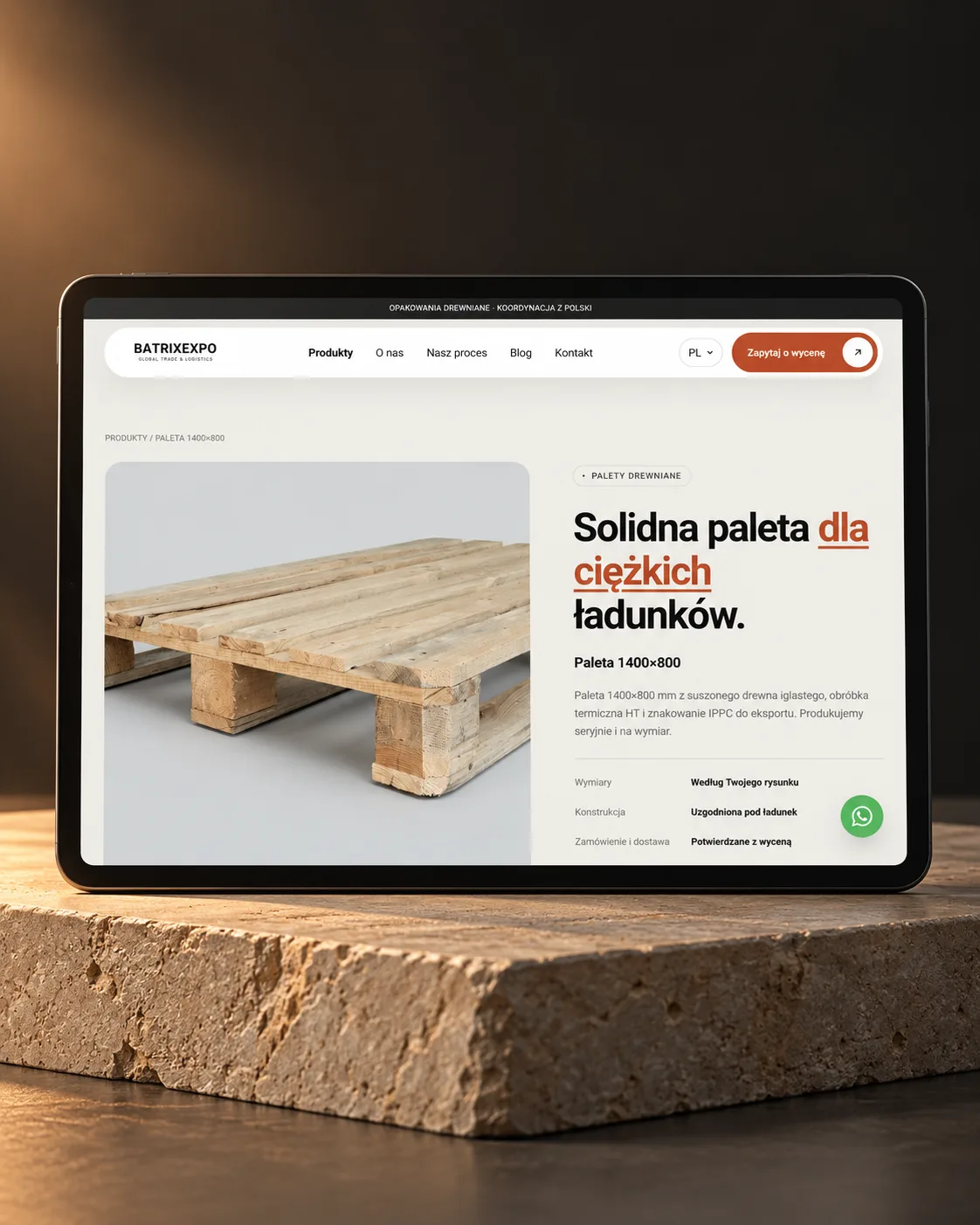 Batrix Expo — B2B-сайт дерев’яного пакування — деталь 3